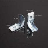 Zebra Shades L-Shaped Metal Blinds mounting Bracket Zebra Blind Bracket Replacement Mount Hardware Bracket for Inside and Outside Zebra Roller Window Blinds